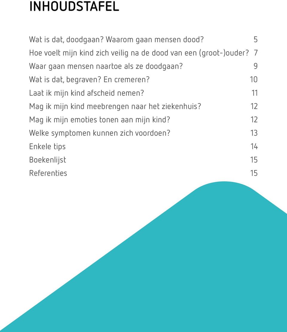 7 Waar gaan mensen naartoe als ze doodgaan? 9 Wat is dat, begraven? En cremeren?