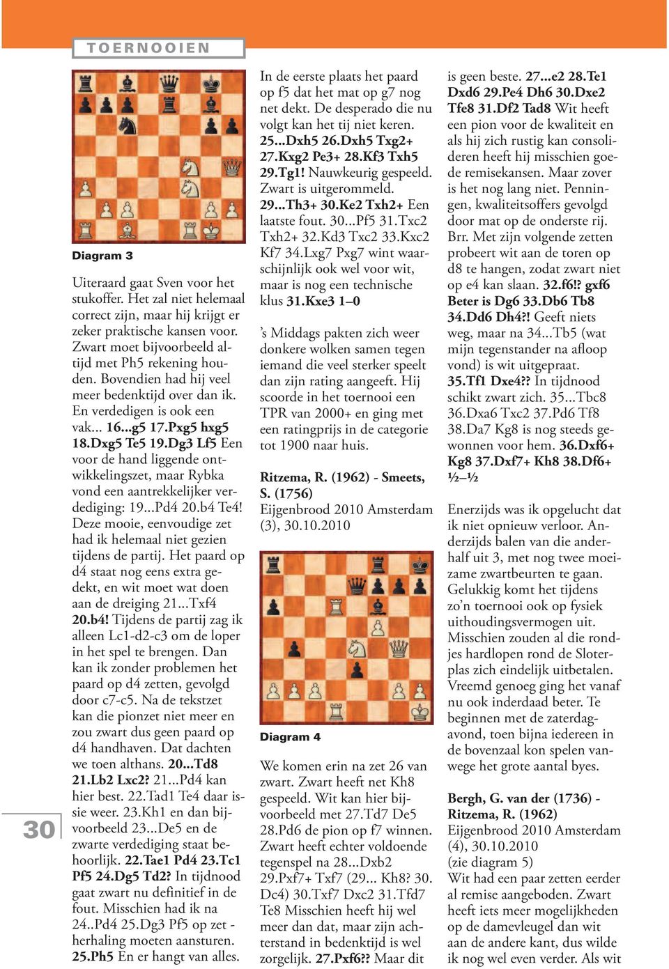 Dg3 Lf5 Een voor de hand liggende ontwikkelingszet, maar Rybka vond een aantrekkelijker verdediging: 19...Pd4 20.b4 Te4! Deze mooie, eenvoudige zet had ik helemaal niet gezien tijdens de partij.