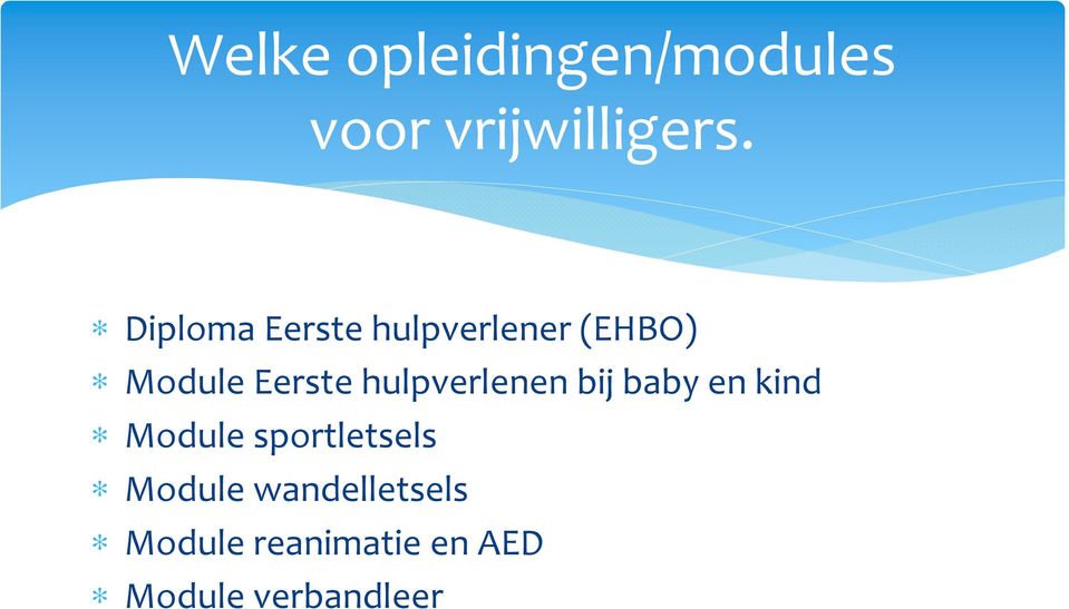 hulpverlenen bij baby en kind Module sportletsels