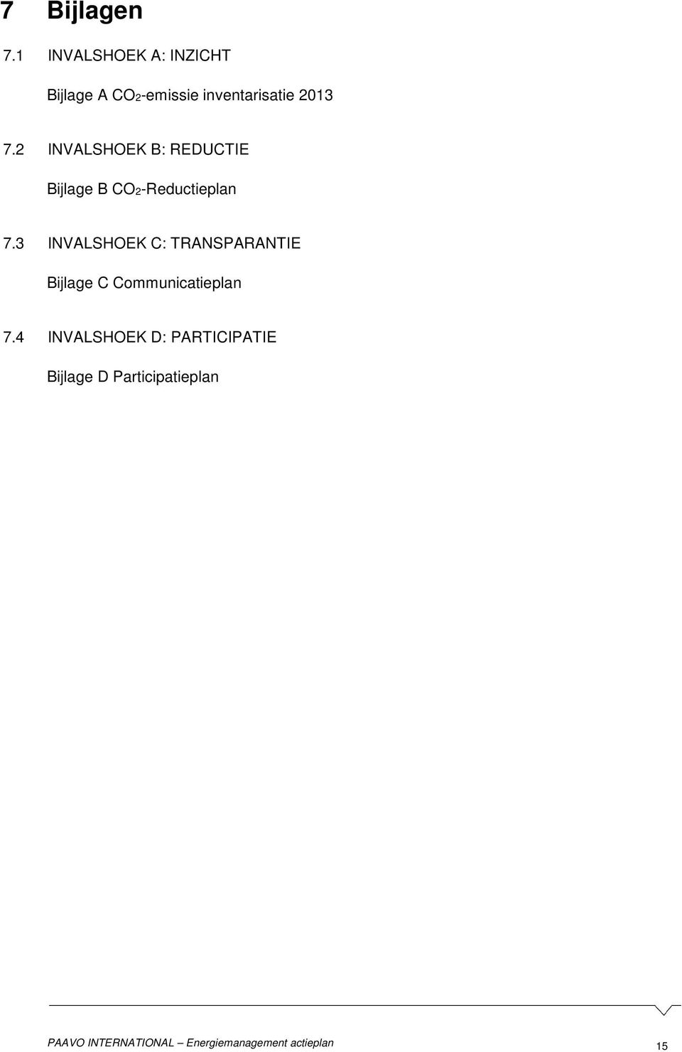 2013 7.2 INVALSHOEK B: REDUCTIE Bijlage B CO2-Reductieplan 7.