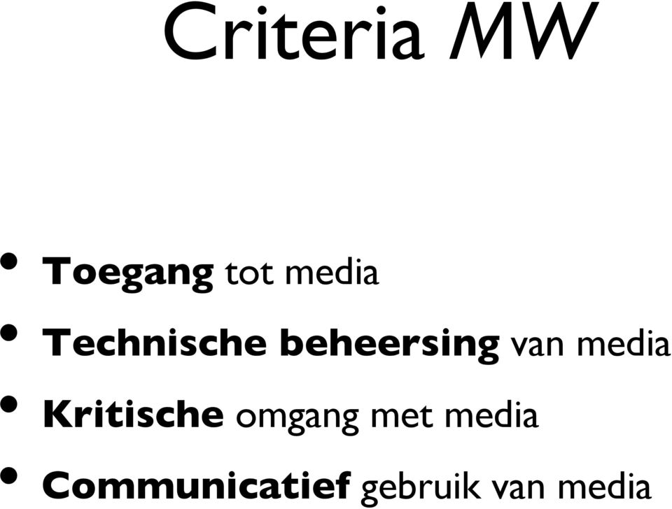 media Kritische omgang met