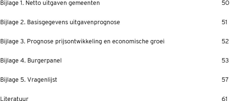 Prognose prijsontwikkeling en economische groei 52