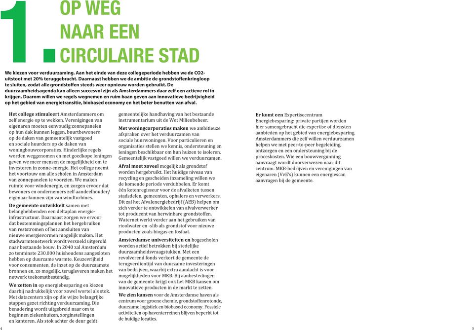 De duurzaamheidsagenda kan alleen succesvol zijn als Amsterdammers daar zelf een actieve rol in krijgen.