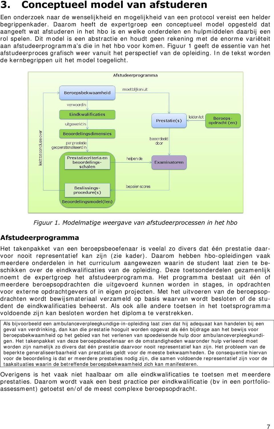 Dit m odel is een abstractie en houdt geen rekening m et de enorm e variëteit aan afstudeerprogram m a s die in het hbo voor kom en.