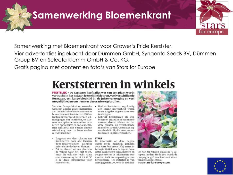 Vier advertenties ingekocht door Dümmen GmbH, Syngenta Seeds