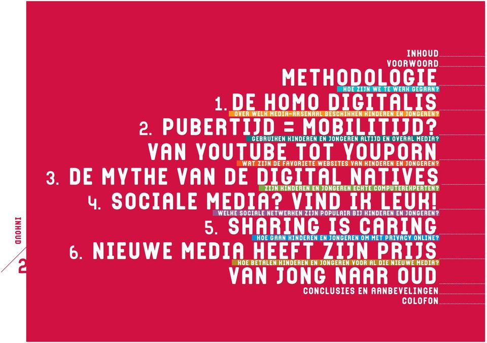 De mythe van de digital natives... zijn kinderen en jongeren echte computerexperten? 4. Sociale media? Vind ik leuk!... welke sociale netwerken zijn populair bij kinderen en jongeren? 5.