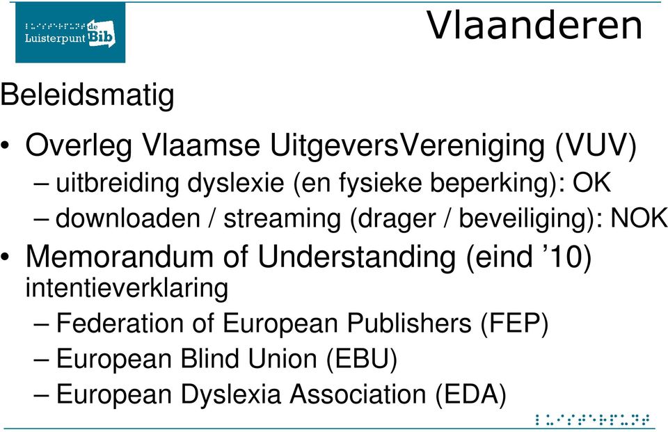 beveiliging): NOK Memorandum of Understanding (eind 10) intentieverklaring