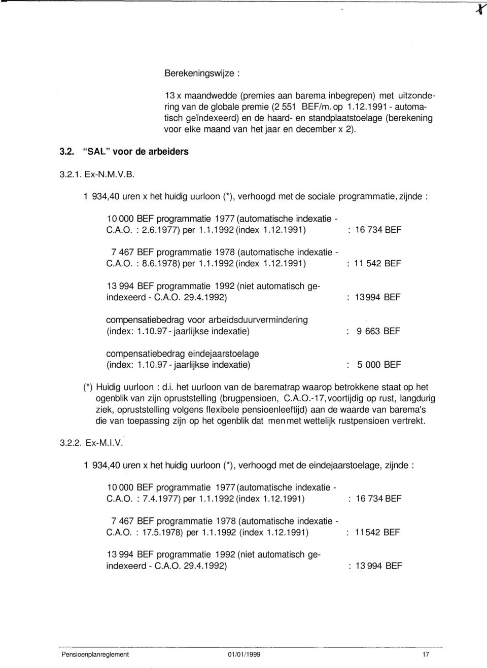 : per (index : BEF 7 467 BEF programmatie (automatische indexatie - C.A.O.