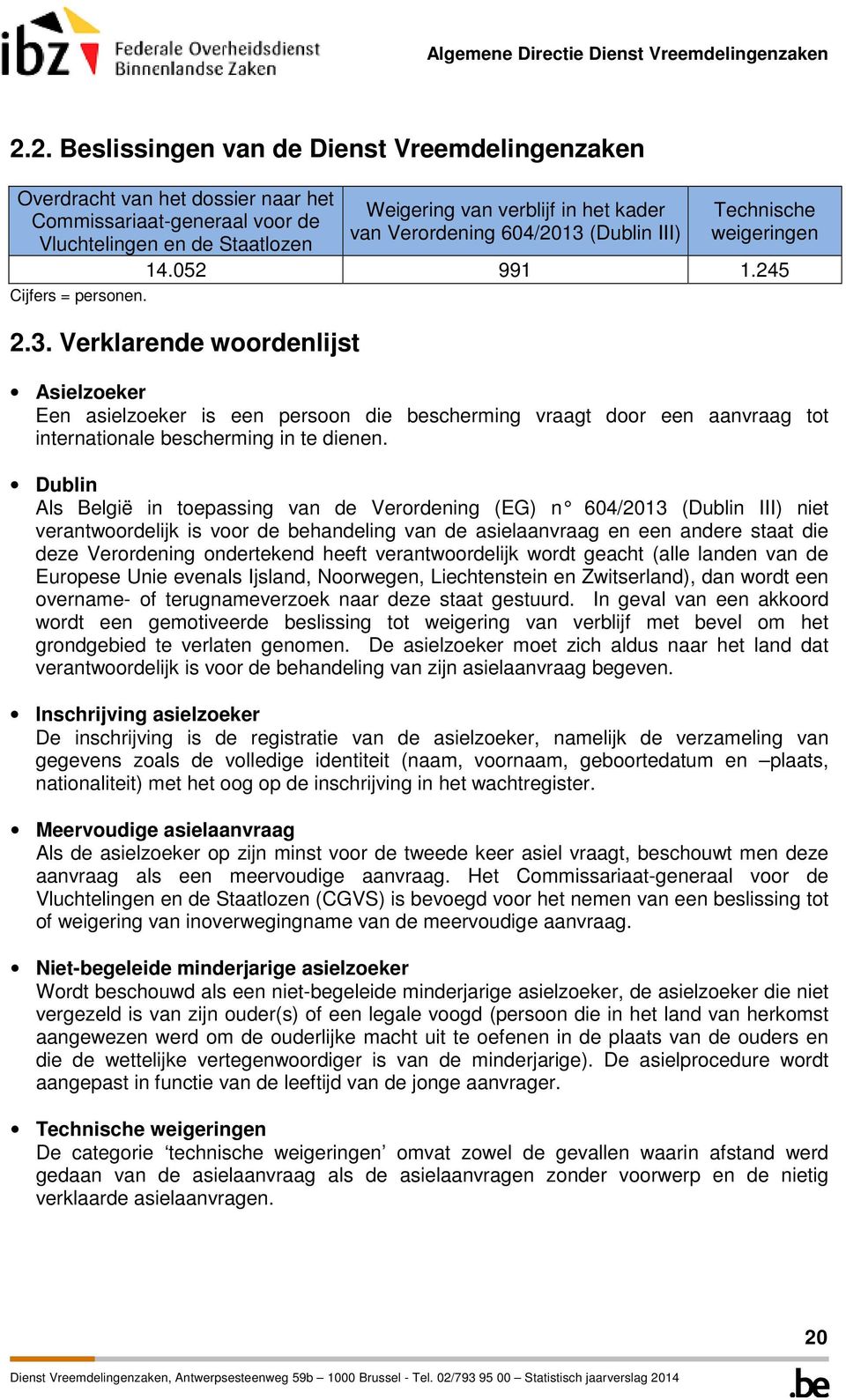 Dublin Als België in toepassing van de Verordening (EG) n 604/2013 (Dublin III) niet verantwoordelijk is voor de behandeling van de asielaanvraag en een andere staat die deze Verordening ondertekend