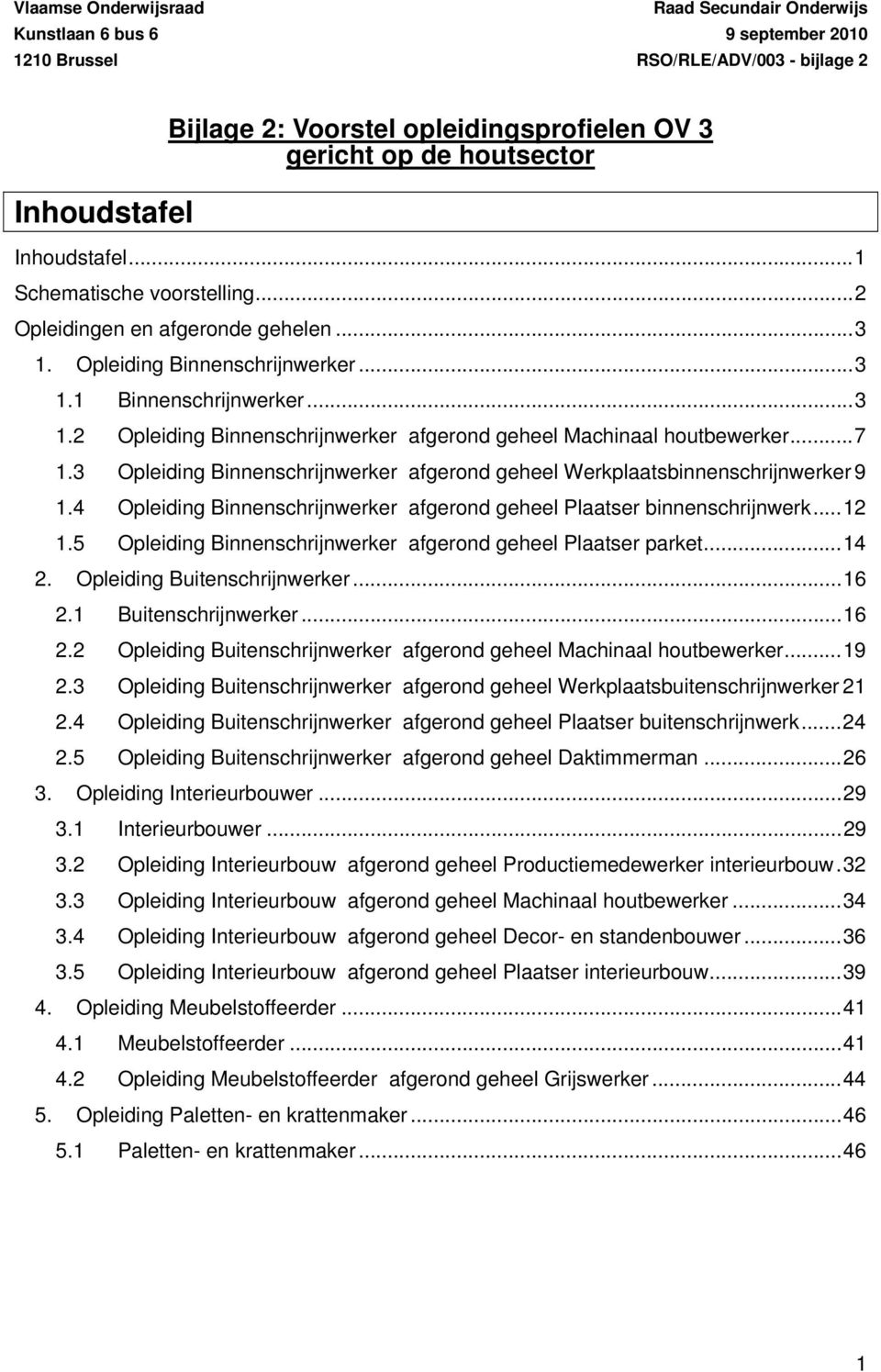 .. 7 1.3 Opleiding Binnenschrijnwerker afgerond geheel Werkplaatsbinnenschrijnwerker 9 1.4 Opleiding Binnenschrijnwerker afgerond geheel Plaatser binnenschrijnwerk... 12 1.