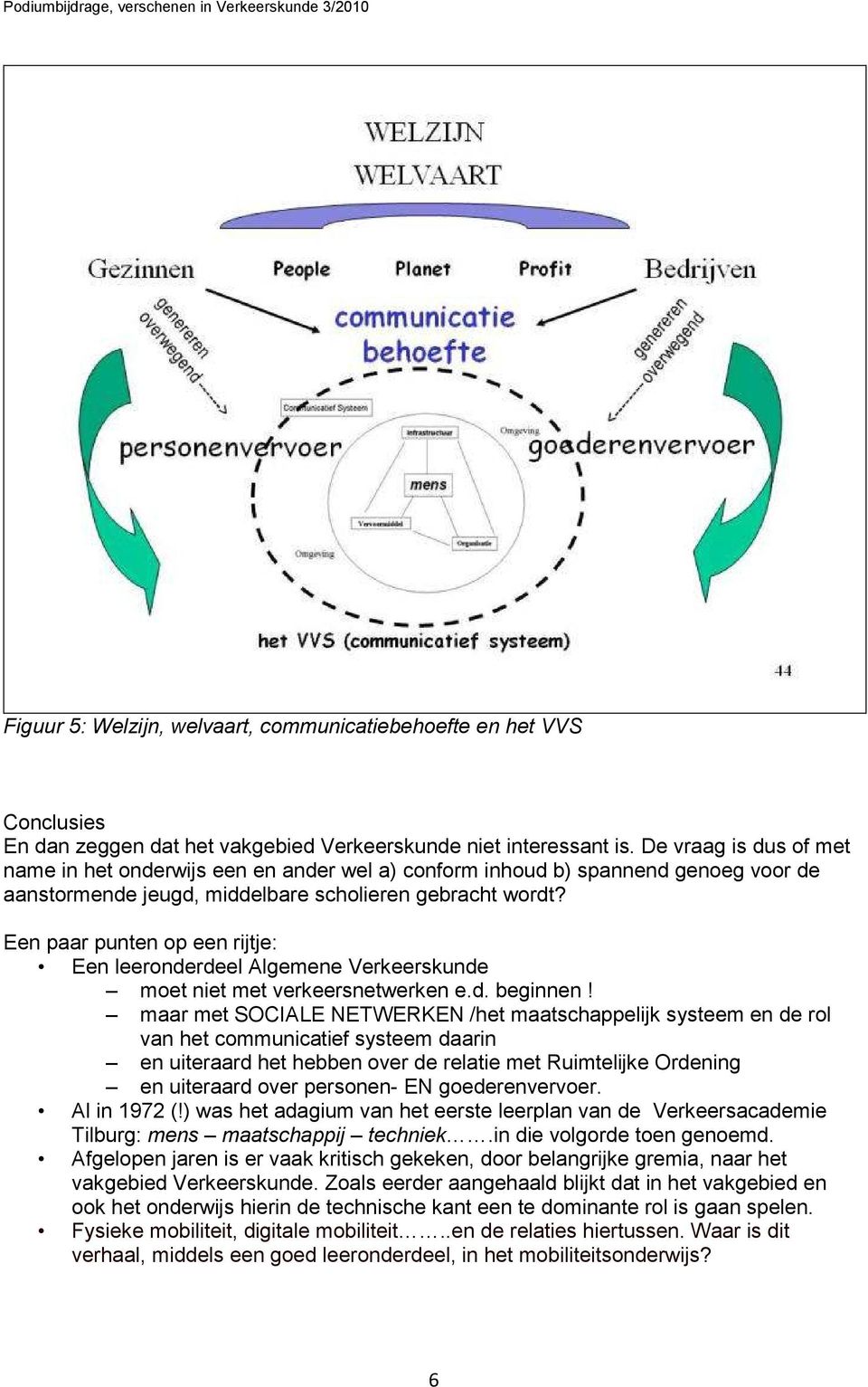 Een paar punten op een rijtje: Een leeronderdeel Algemene Verkeerskunde moet niet met verkeersnetwerken e.d. beginnen!