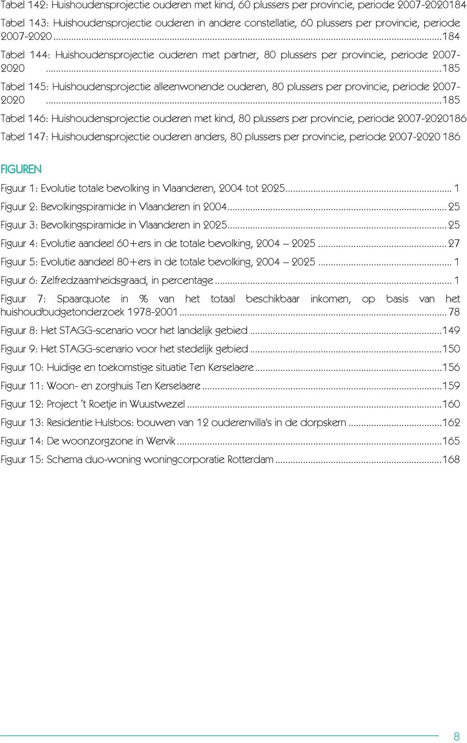 ..185 Tabel 145: Huishoudensprojectie alleenwonende ouderen, 80 plussers per provincie, periode 2007-2020.