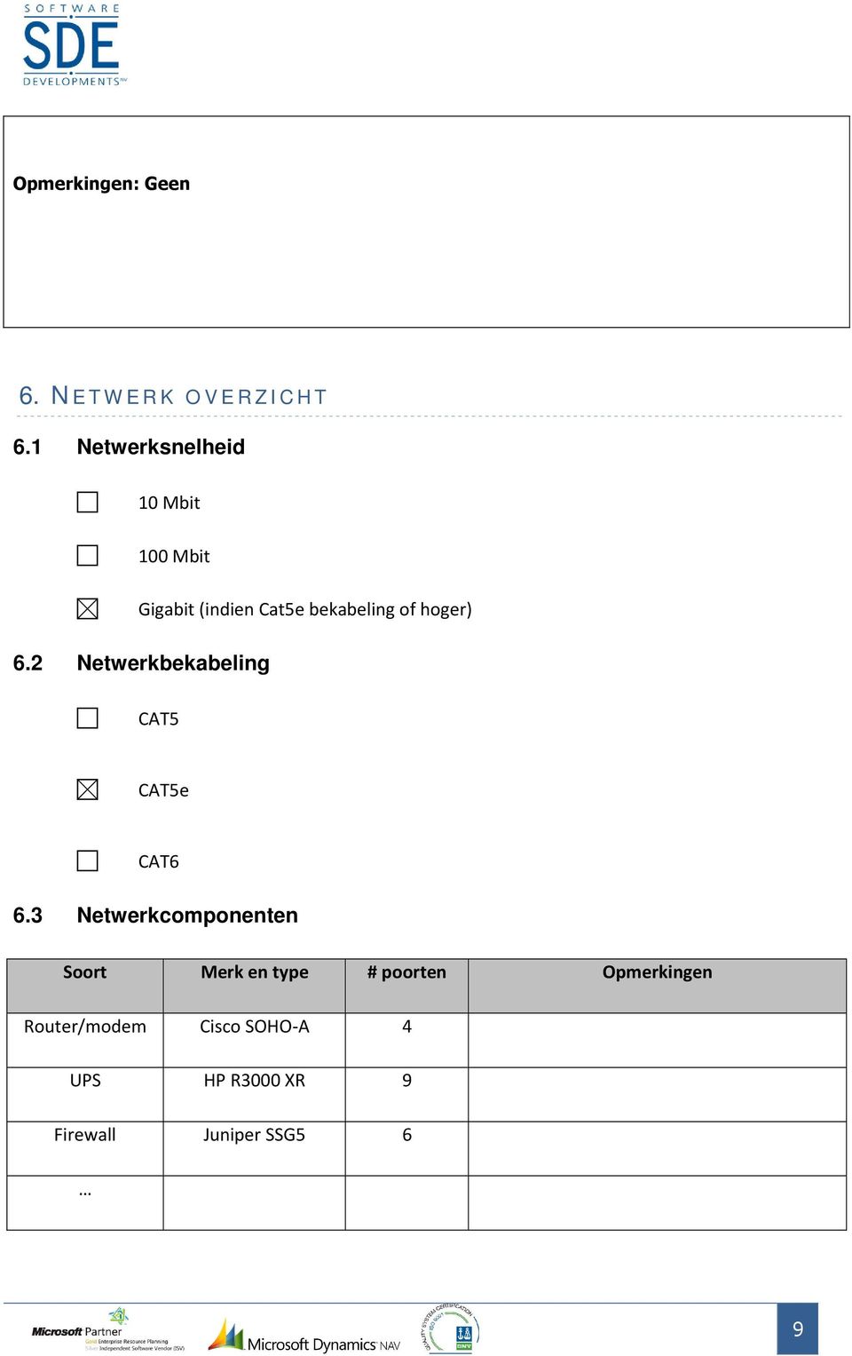 hoger) 6.2 Netwerkbekabeling CAT5 CAT5e CAT6 6.