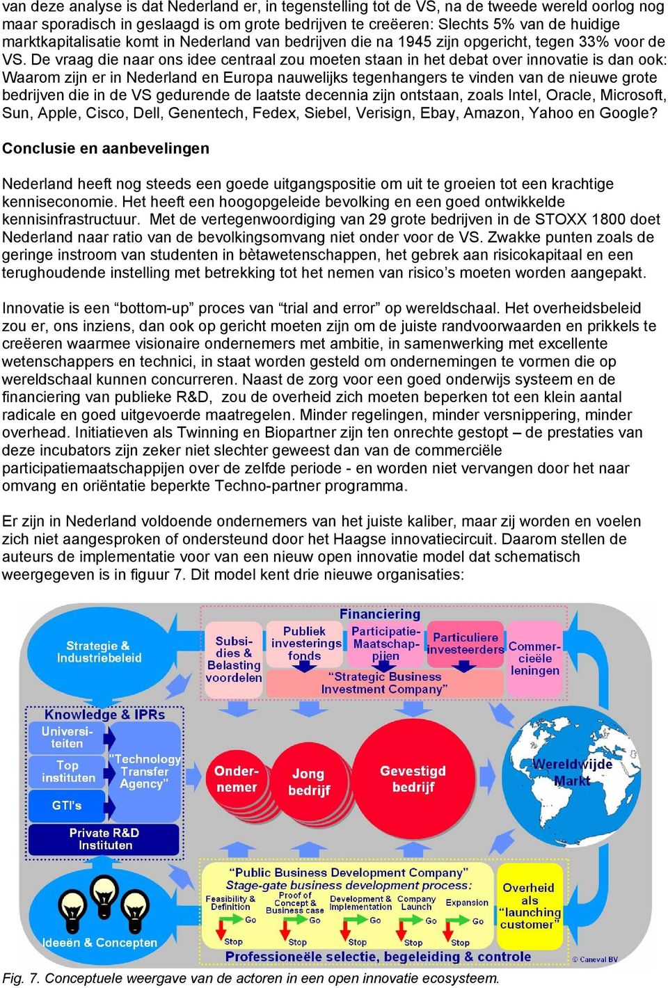 De vraag die naar ons idee centraal zou moeten staan in het debat over innovatie is dan ook: Waarom zijn er in Nederland en Europa nauwelijks tegenhangers te vinden van de nieuwe grote bedrijven die