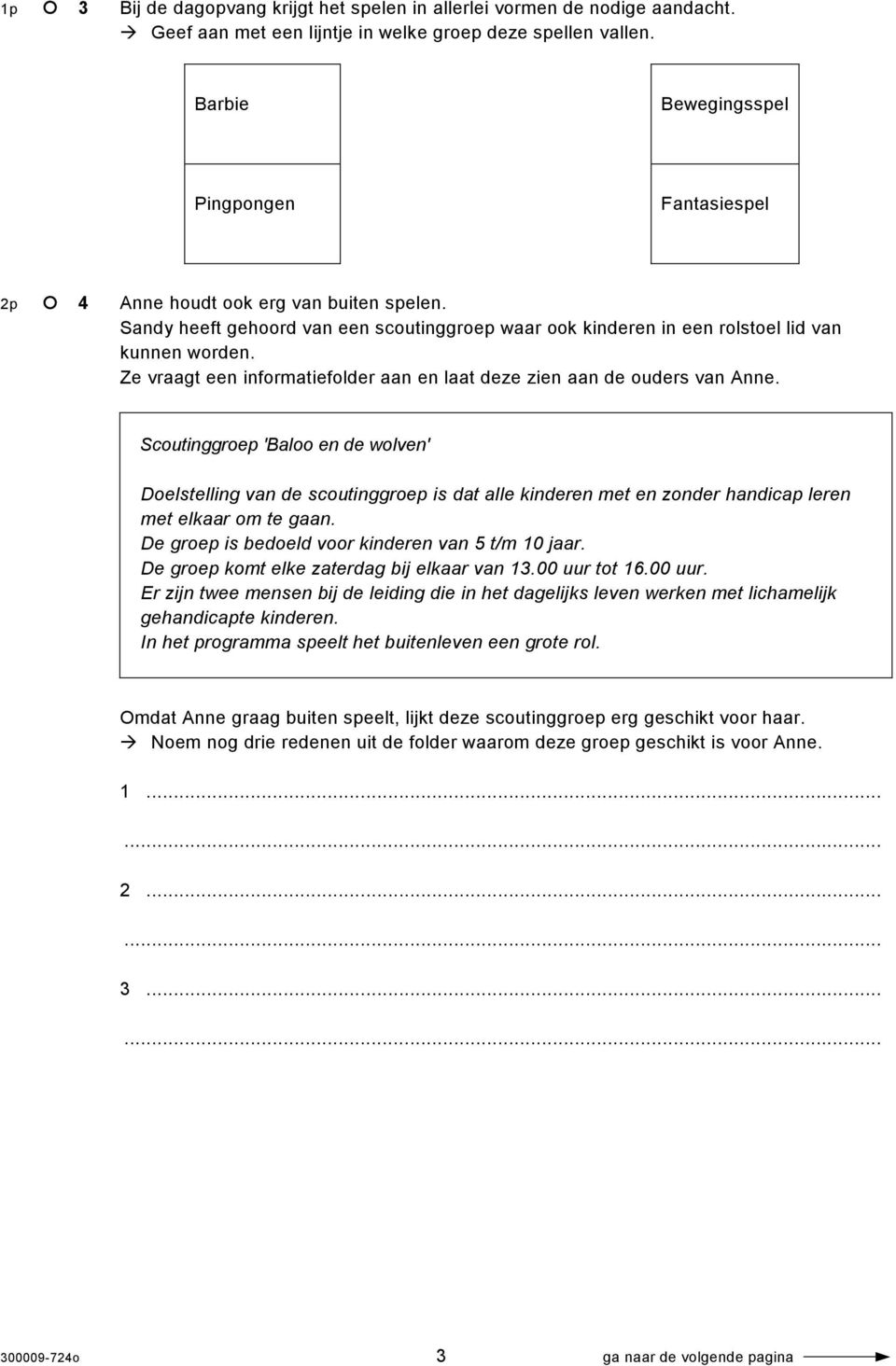 Ze vraagt een informatiefolder aan en laat deze zien aan de ouders van Anne.