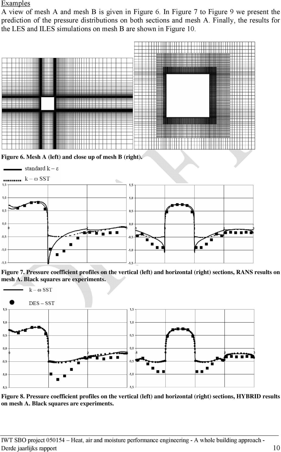 Finally, the results for the LES and ILES simulations on mesh B are shown in Figure 10. Figure 6. Mesh A (left) and close up of mesh B (right). Figure 7.