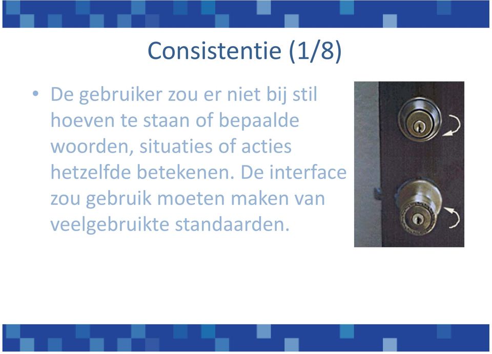 situaties of acties hetzelfde betekenen.