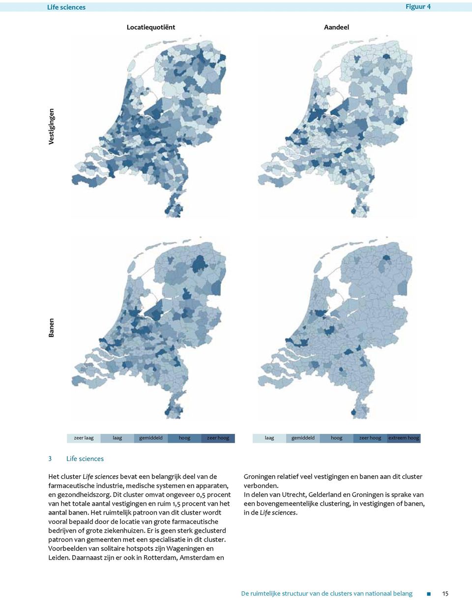 Dit cluster omvat ongeveer 0,5 procent van het totale aantal vestigingen en ruim 1,5 procent van het aantal banen.