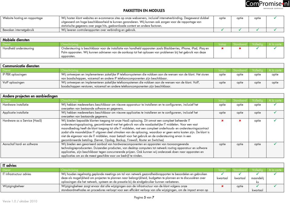 Wij kunnen ook zorgen voor de rapportage van statistische gegevens over page hits, gedownloade content en andere factoren.