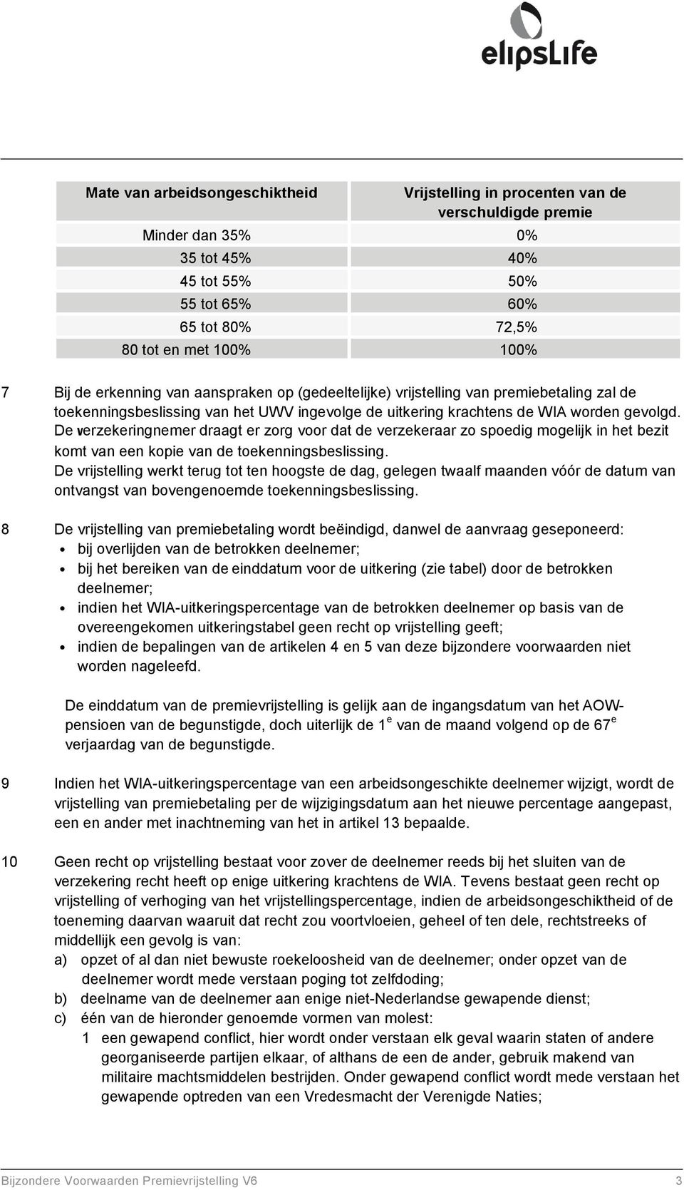 De verzekeringnemer draagt er zorg voor dat de verzekeraar zo spoedig mogelijk in het bezit komt van een kopie van de toekenningsbeslissing.