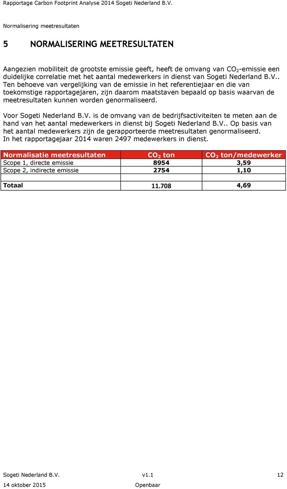 . Ten behoeve van vergelijking van de emissie in het referentiejaar en die van toekomstige rapportagejaren, zijn daarom maatstaven bepaald op basis waarvan de meetresultaten kunnen worden