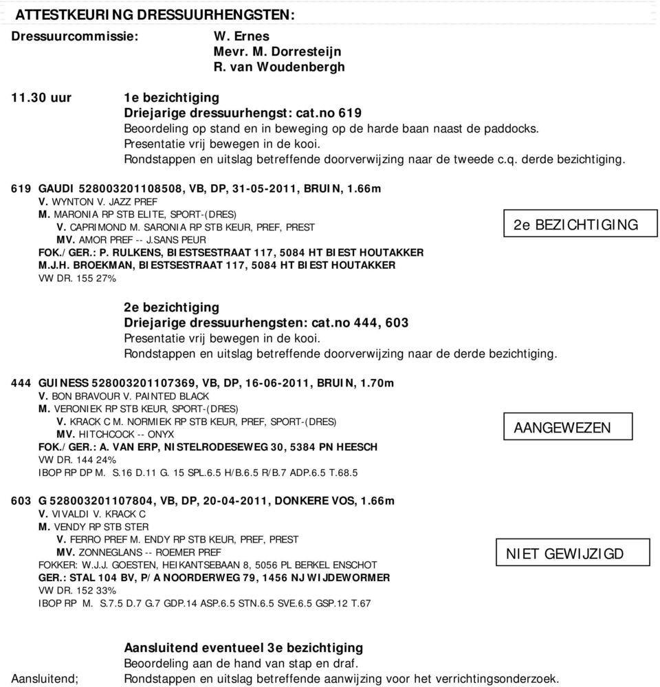 SANS PEUR FOK./GER.: P. RULKENS, BIESTSESTRAAT 117, 5084 HT BIEST HOUTAKKER M.J.H. BROEKMAN, BIESTSESTRAAT 117, 5084 HT BIEST HOUTAKKER VW DR.