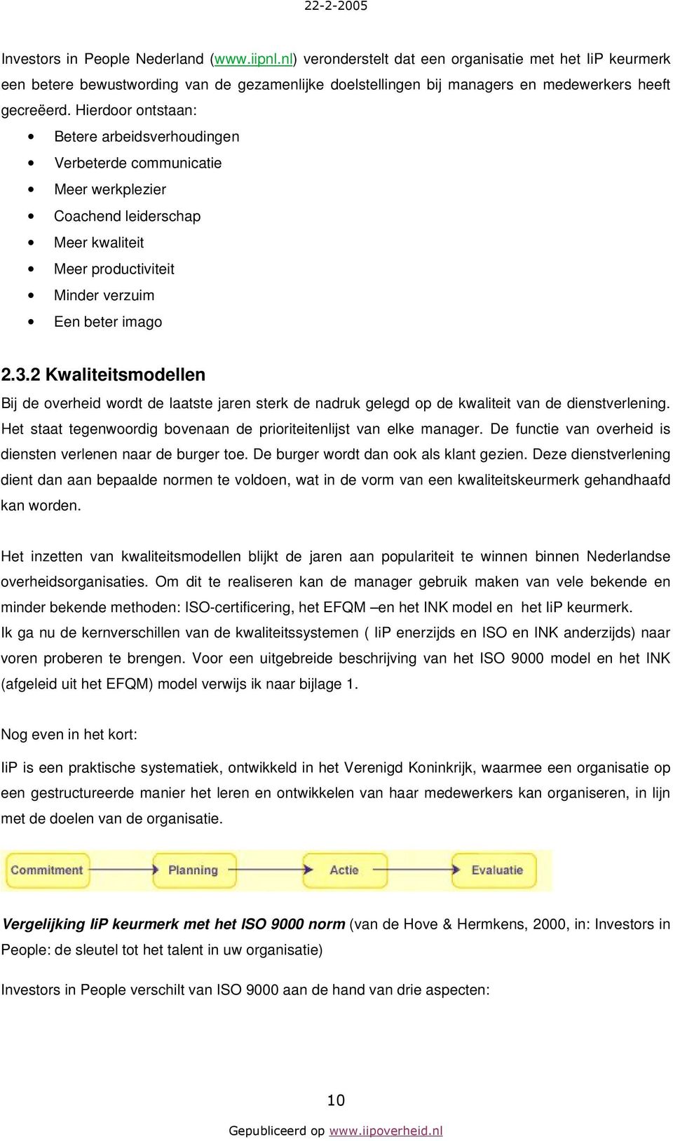 Hierdoor ontstaan: Betere arbeidsverhoudingen Verbeterde communicatie Meer werkplezier Coachend leiderschap Meer kwaliteit Meer productiviteit Minder verzuim Een beter imago 2.3.