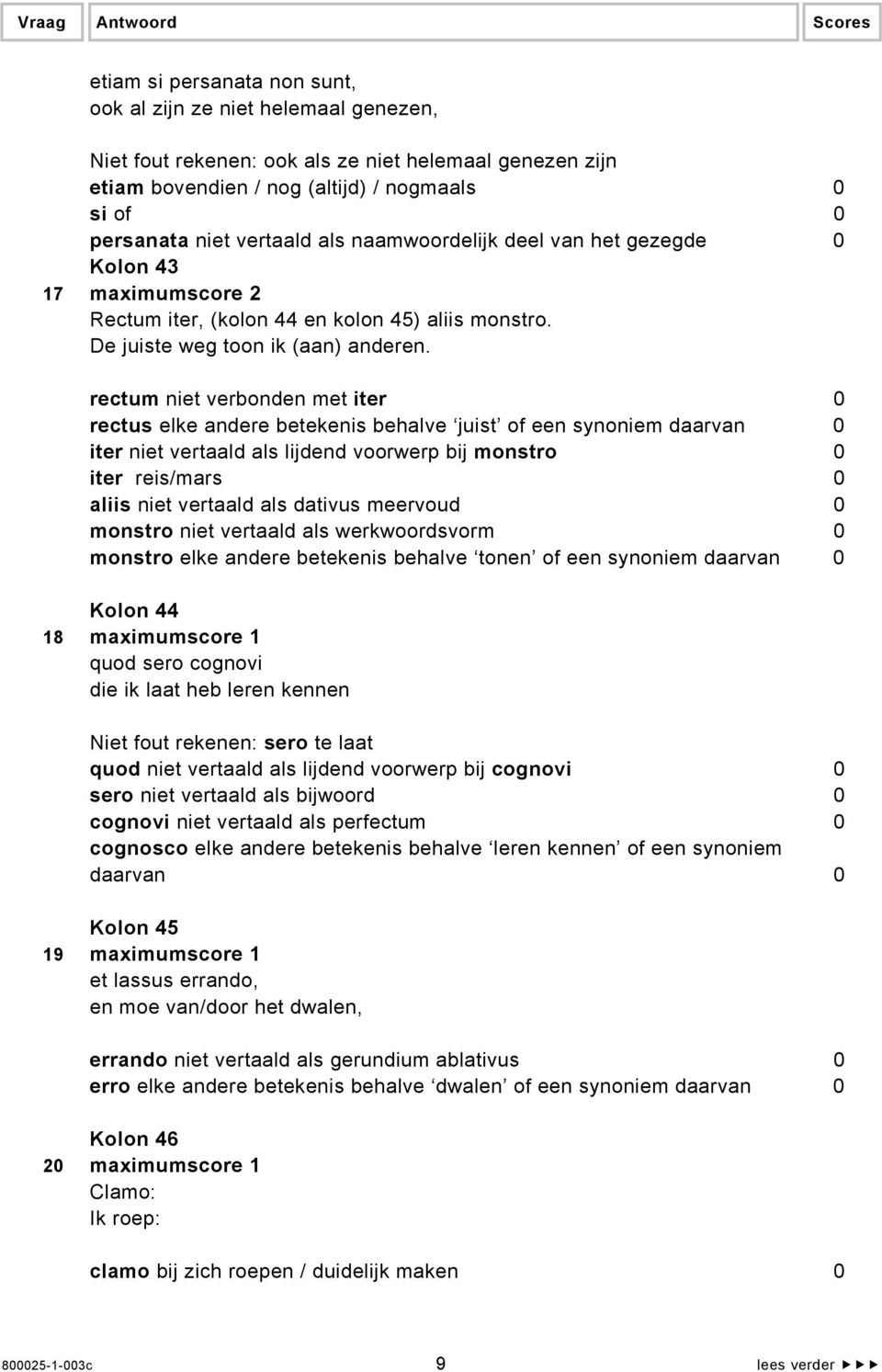 rectum niet verbonden met iter 0 rectus elke andere betekenis behalve juist of een synoniem iter niet vertaald als lijdend voorwerp bij monstro 0 iter reis/mars 0 aliis niet vertaald als dativus