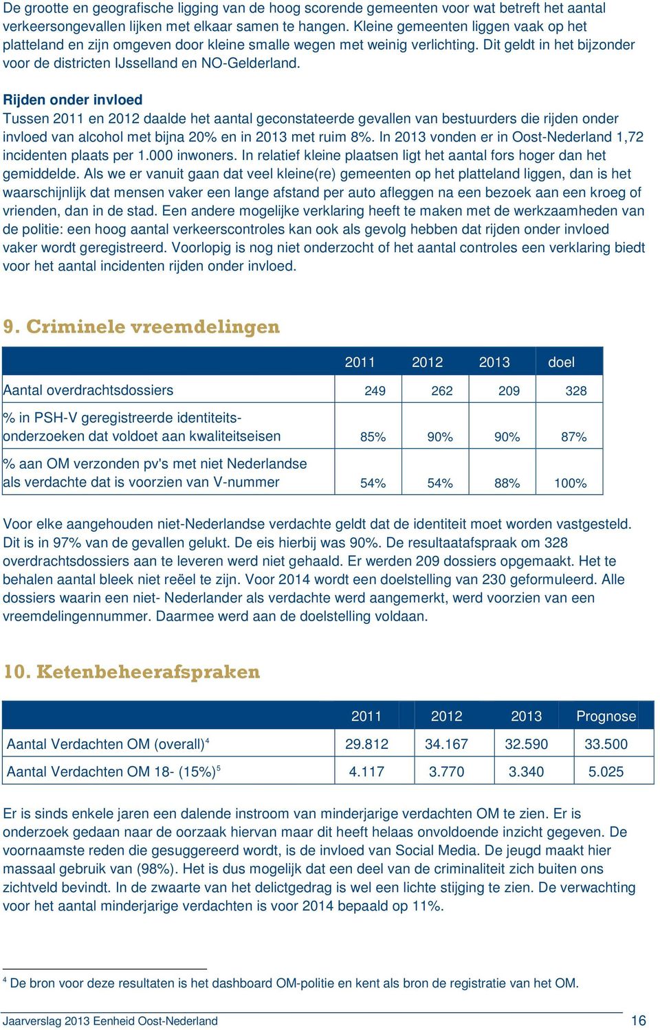 Rijden onder invloed Tussen 2011 en 2012 daalde het aantal geconstateerde gevallen van bestuurders die rijden onder invloed van alcohol met bijna 20% en in 2013 met ruim 8%.