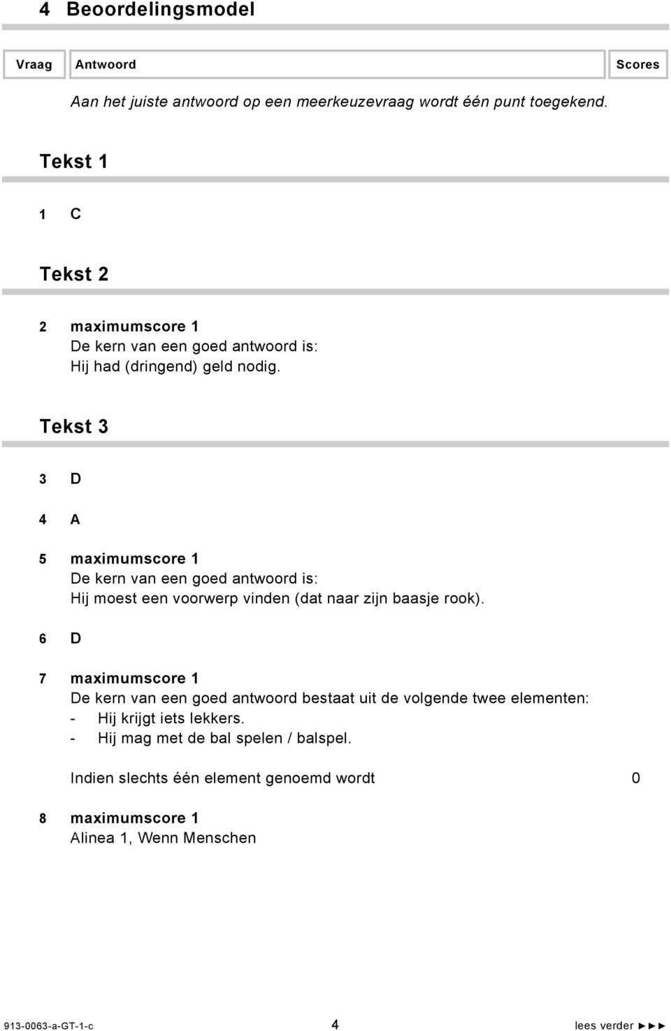 Tekst 3 3 D 4 A 5 maximumscore 1 Hij moest een voorwerp vinden (dat naar zijn baasje rook).