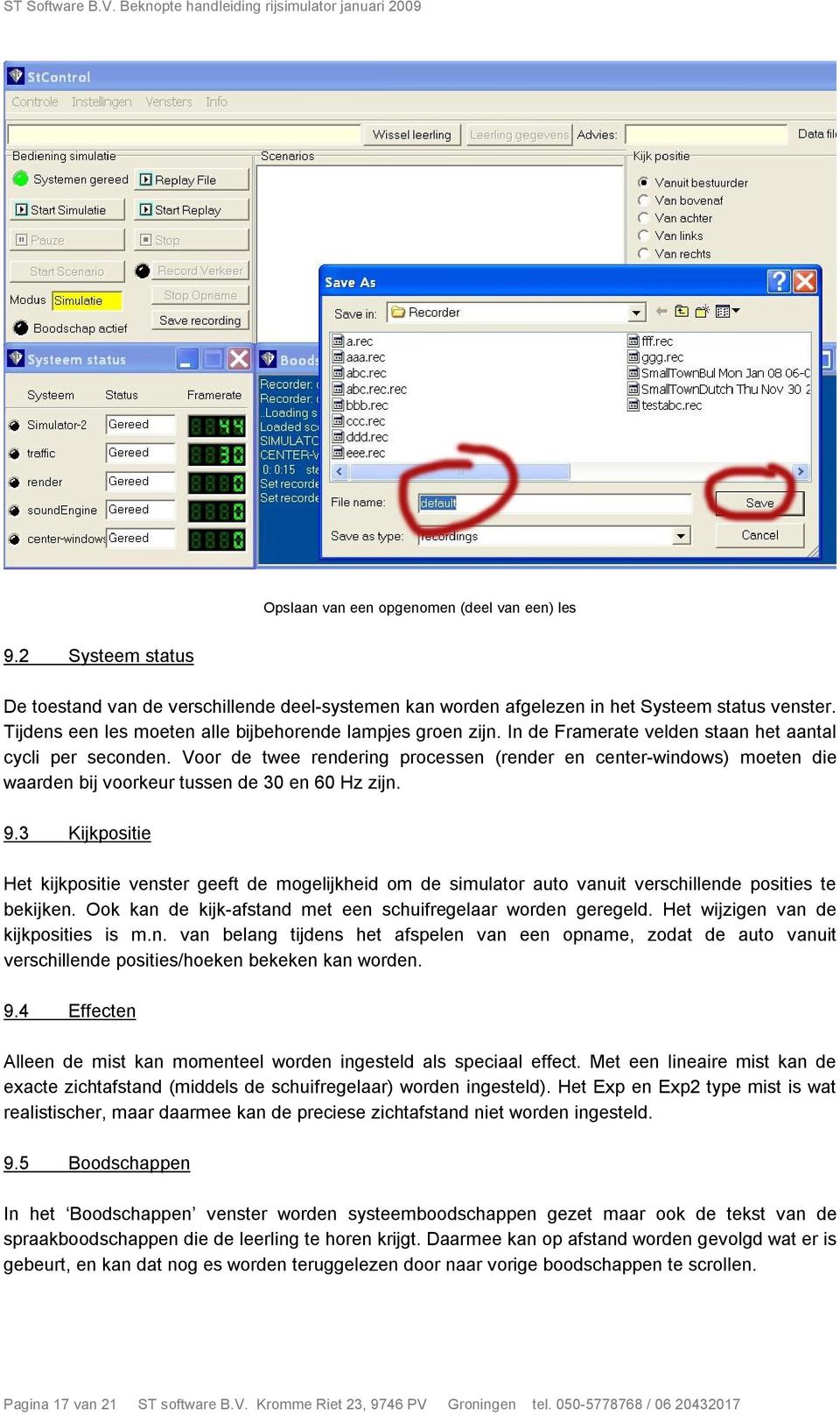 Voor de twee rendering processen (render en center-windows) moeten die waarden bij voorkeur tussen de 30 en 60 Hz zijn. 9.