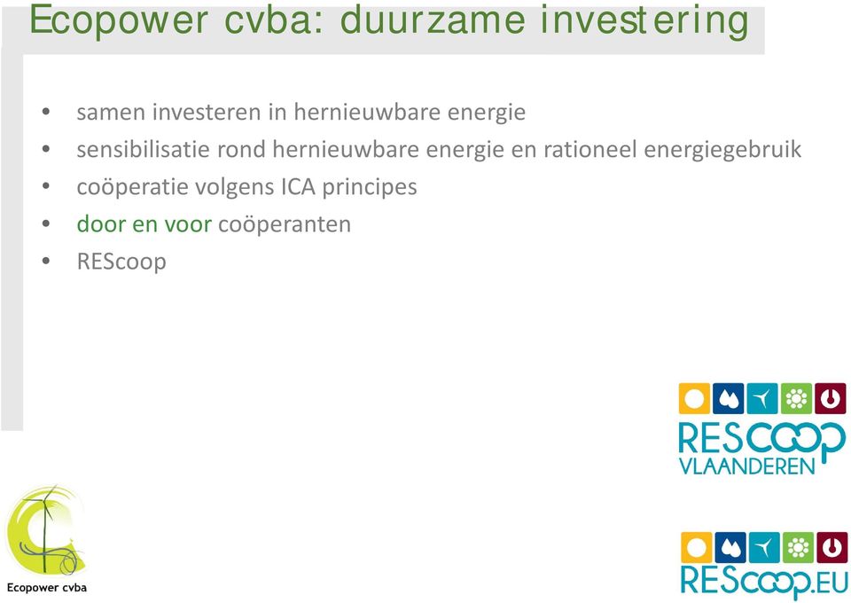 hernieuwbare energie en rationeel energiegebruik