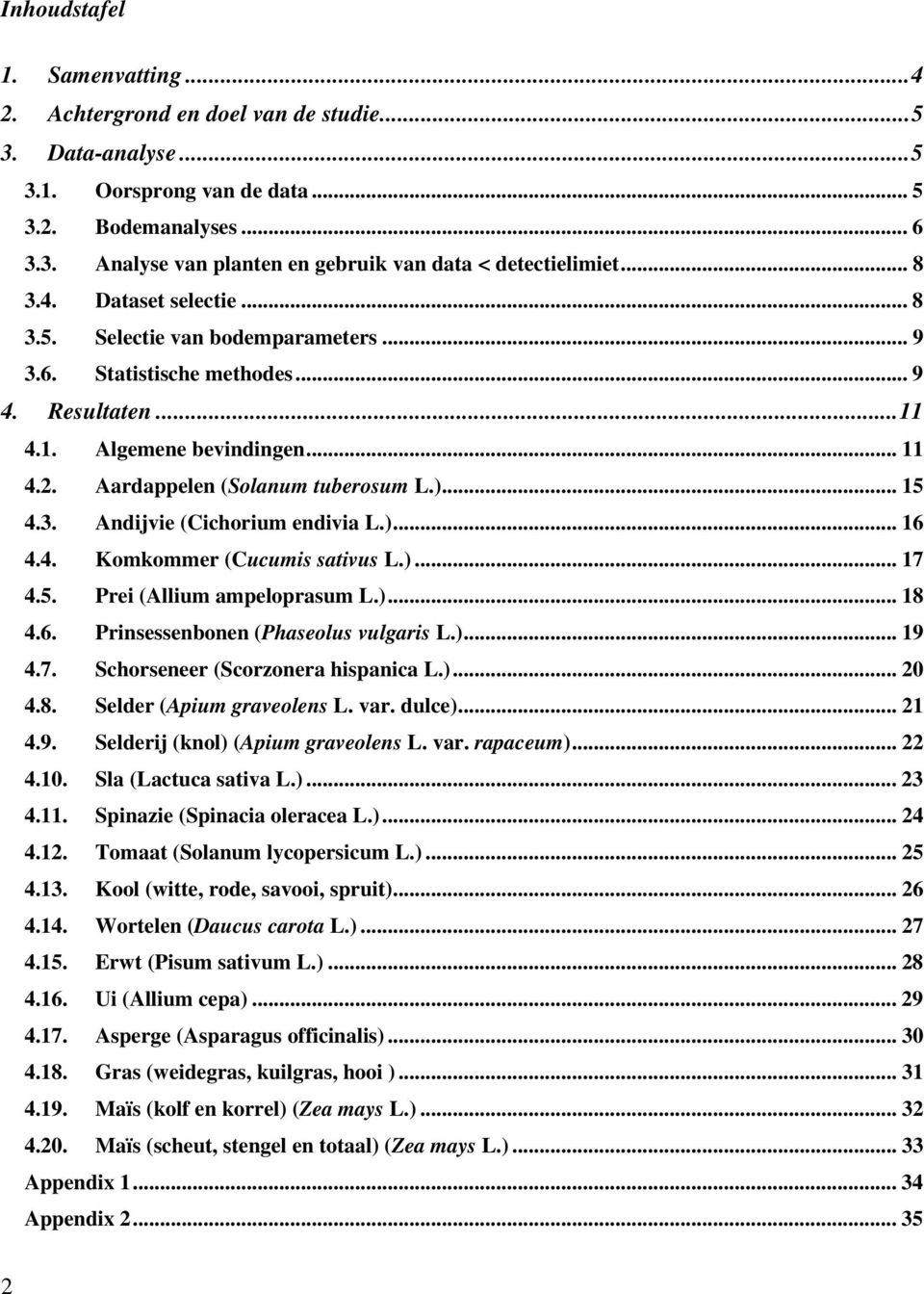 3. Andijvie (Cichorium endivia L.)... 16 4.4. Komkommer (Cucumis sativus L.)... 17 4.5. Prei (Allium ampeloprasum L.)... 18 4.6. Prinsessenbonen (Phaseolus vulgaris L.)... 19 4.7. Schorseneer (Scorzonera hispanica L.