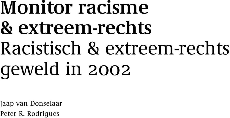 extreem-rechts geweld in