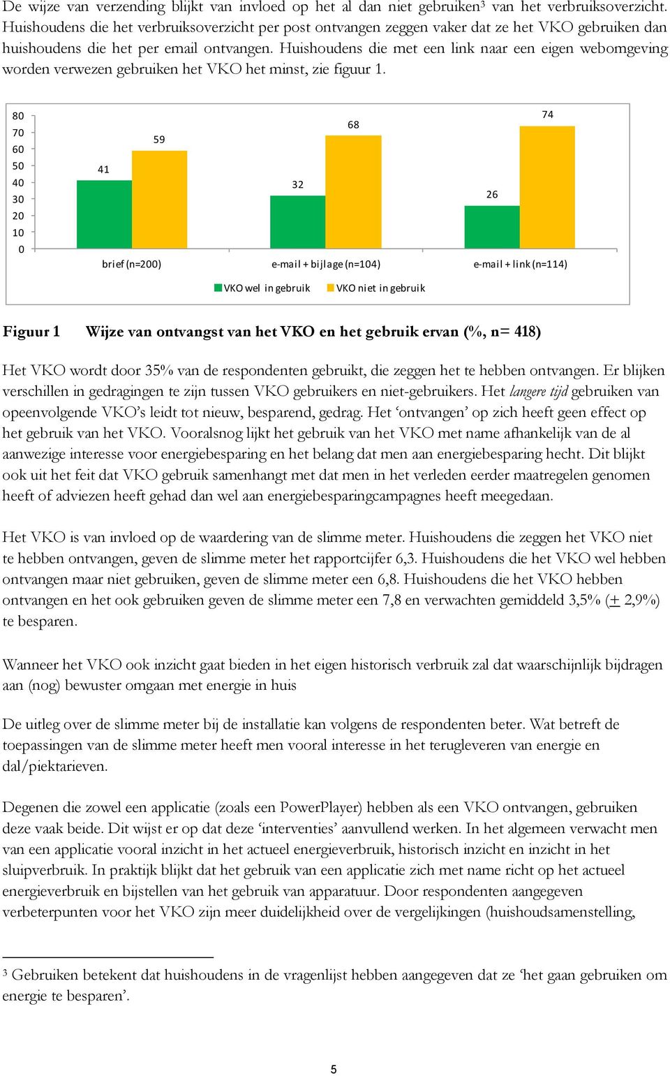 Huishoudens die met een link naar een eigen webomgeving worden verwezen gebruiken het VKO het minst, zie figuur 1.