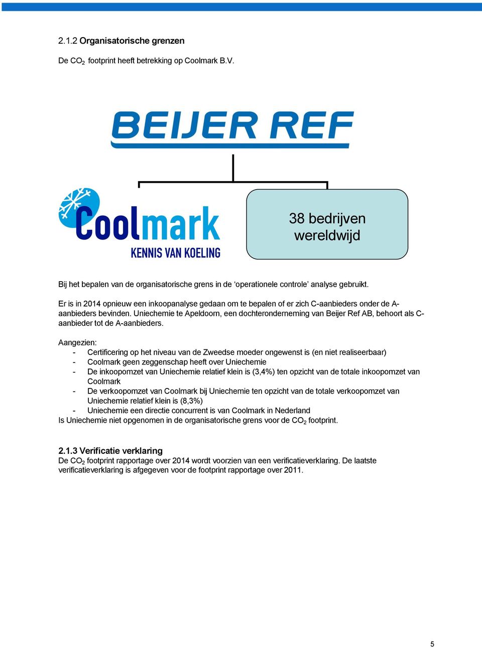 Uniechemie te Apeldoorn, een dochteronderneming van Beijer Ref AB, behoort als C- aanbieder tot de A-aanbieders.