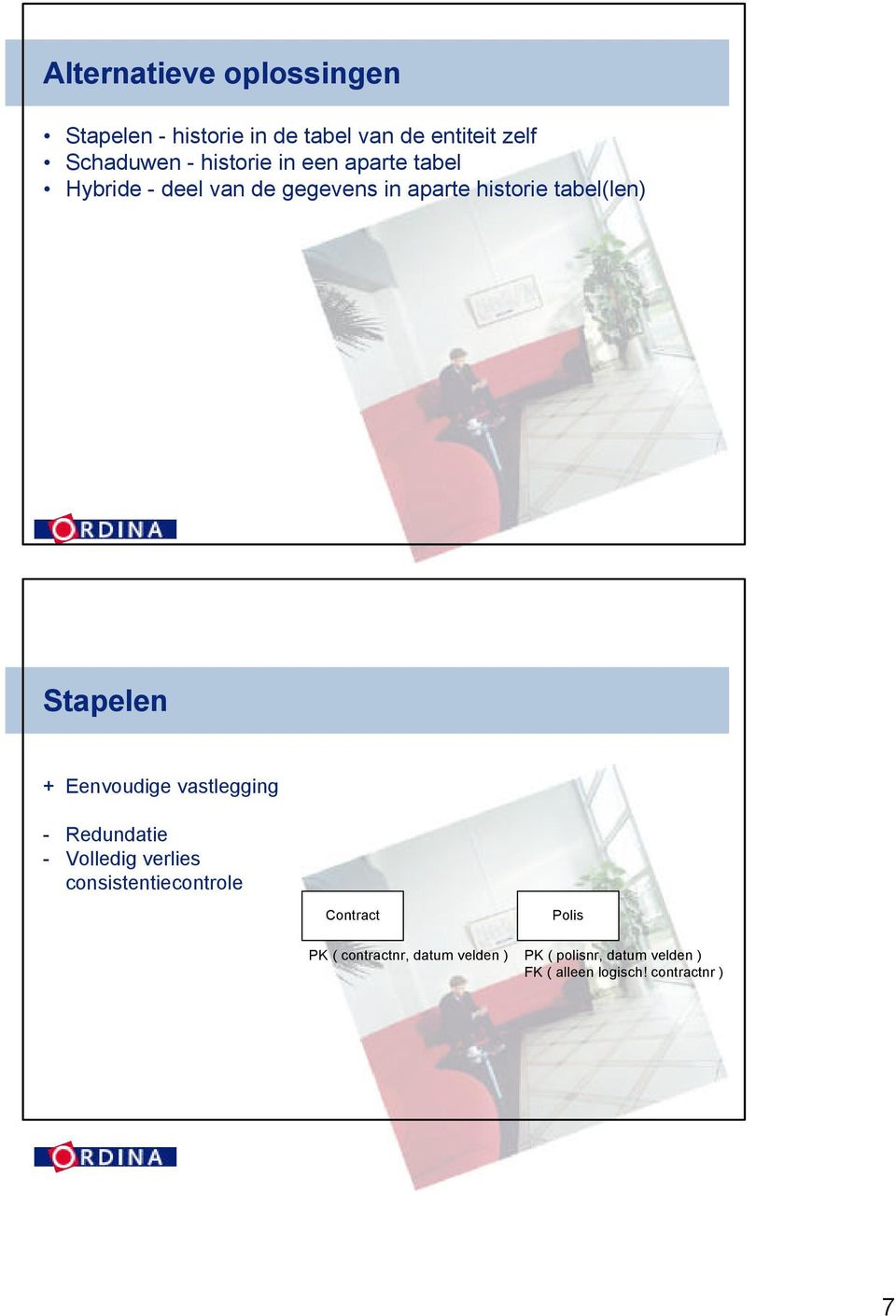 Stapelen + Eenvoudige vastlegging - Redundatie - Volledig verlies consistentiecontrole