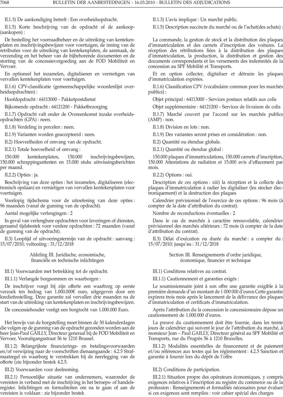 - BULLETIN DES ADJUDICATIONS II.1.