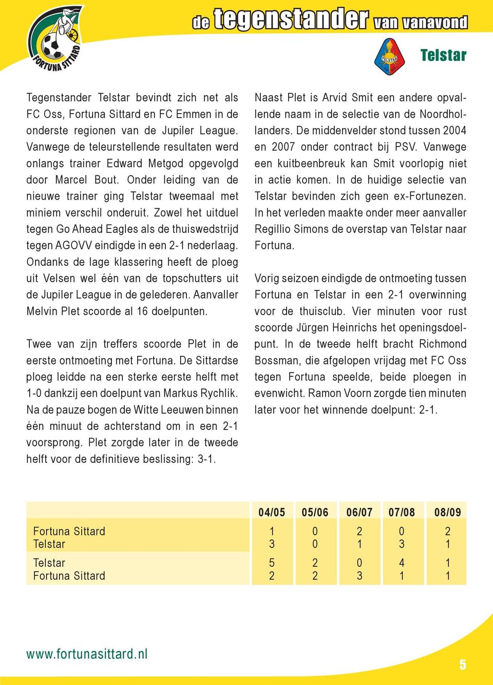 Zowel het uitduel tegen Go Ahead Eagles als de thuiswedstrijd tegen AGOVV eindigde in een 2-1 nederlaag.