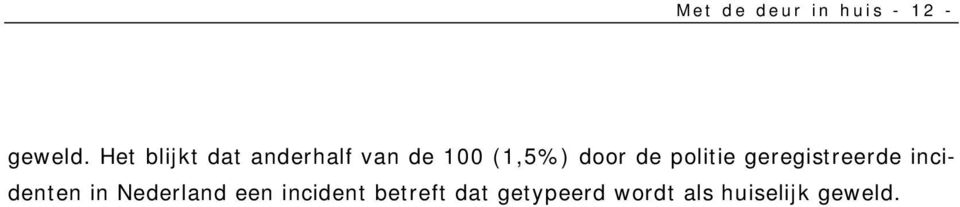 de politie geregistreerde incidenten in