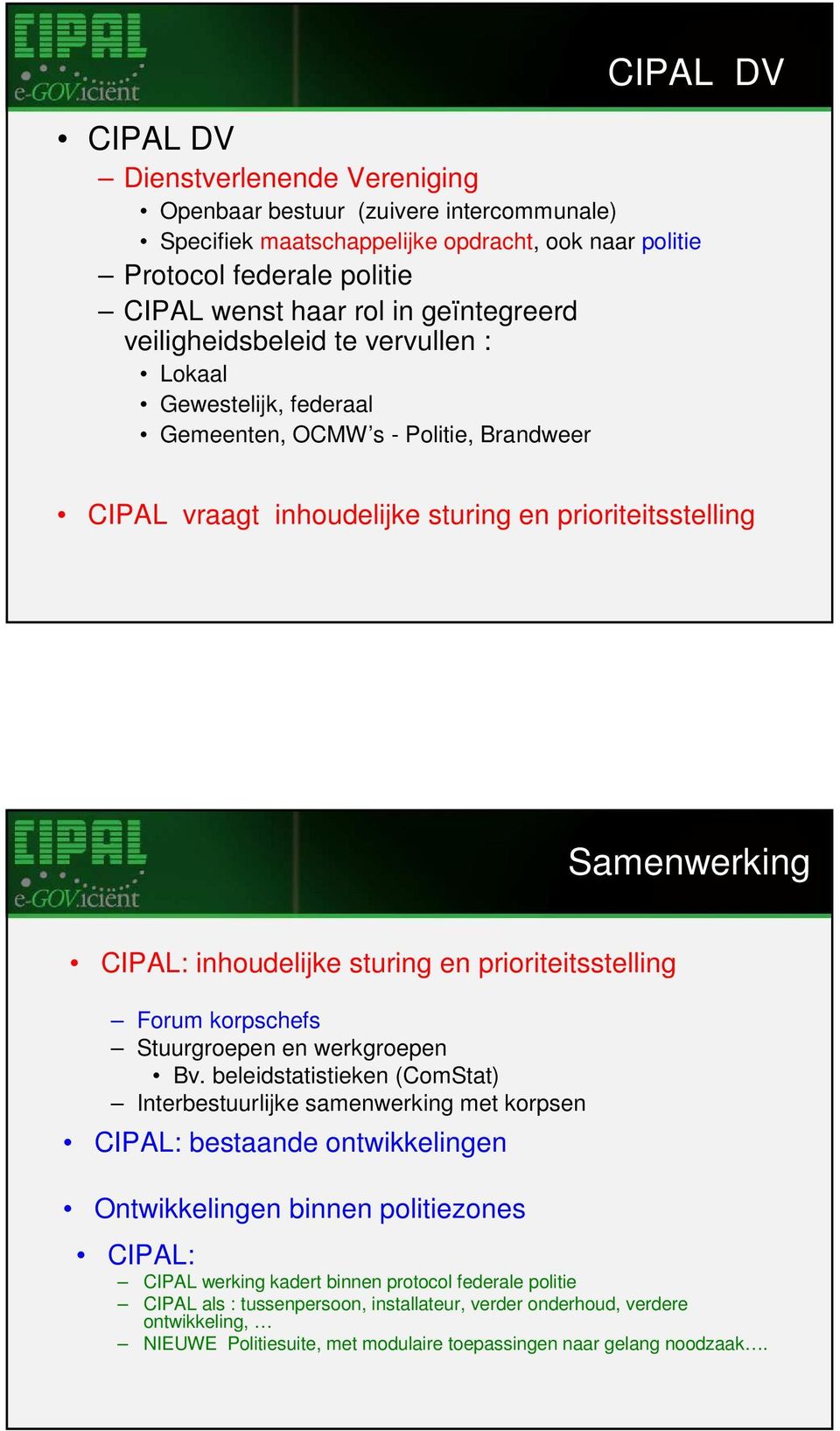 inhoudelijke sturing en prioriteitsstelling Forum korpschefs Stuurgroepen en werkgroepen Bv.