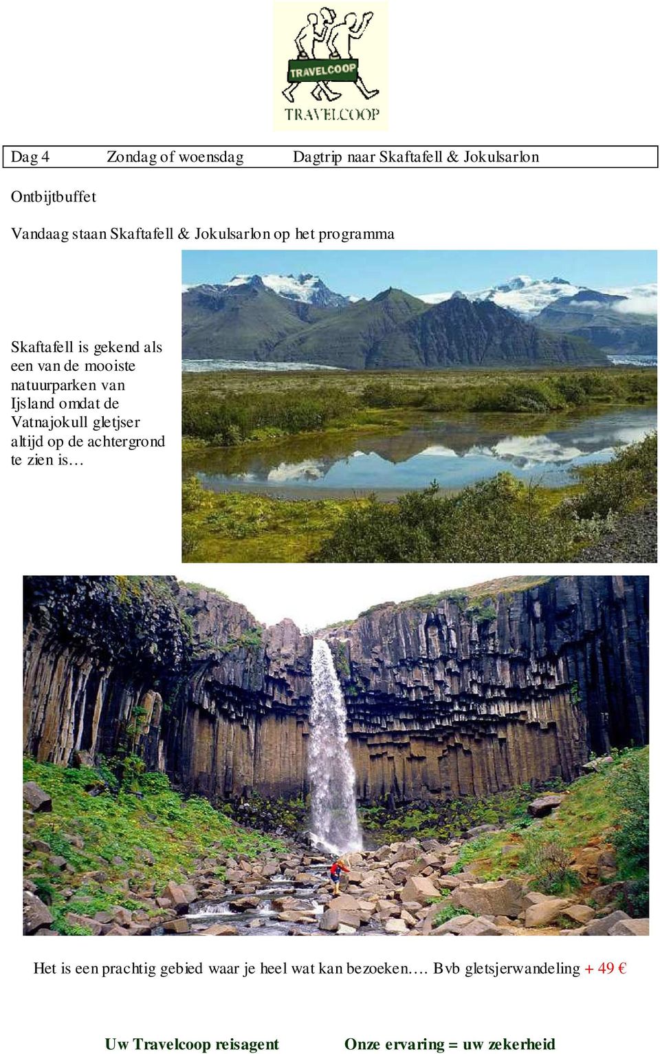 mooiste natuurparken van Ijsland omdat de Vatnajokull gletjser altijd op de achtergrond