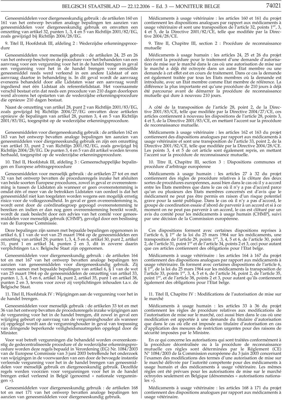 en omvatten een omzetting van artikel 32, punten 1, 3, 4 en 5 van Richtlijn 2001/82/EG, zoals gewijzigd bij Richtlijn 2004/28/EG. 9.