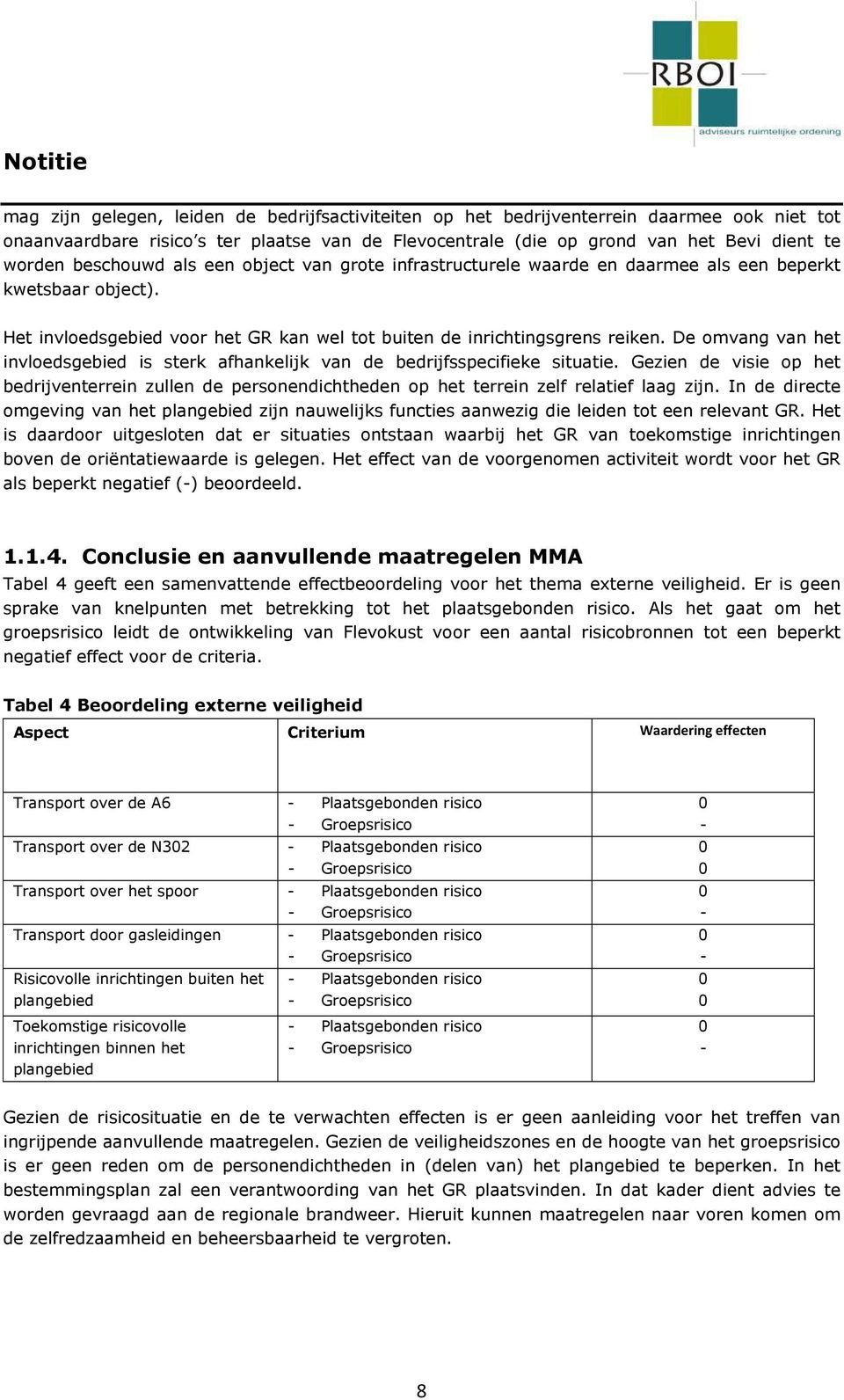 De omvang van het invloedsgebied is sterk afhankelijk van de bedrijfsspecifieke situatie. Gezien de visie op het bedrijventerrein zullen de personendichtheden op het terrein zelf relatief laag zijn.