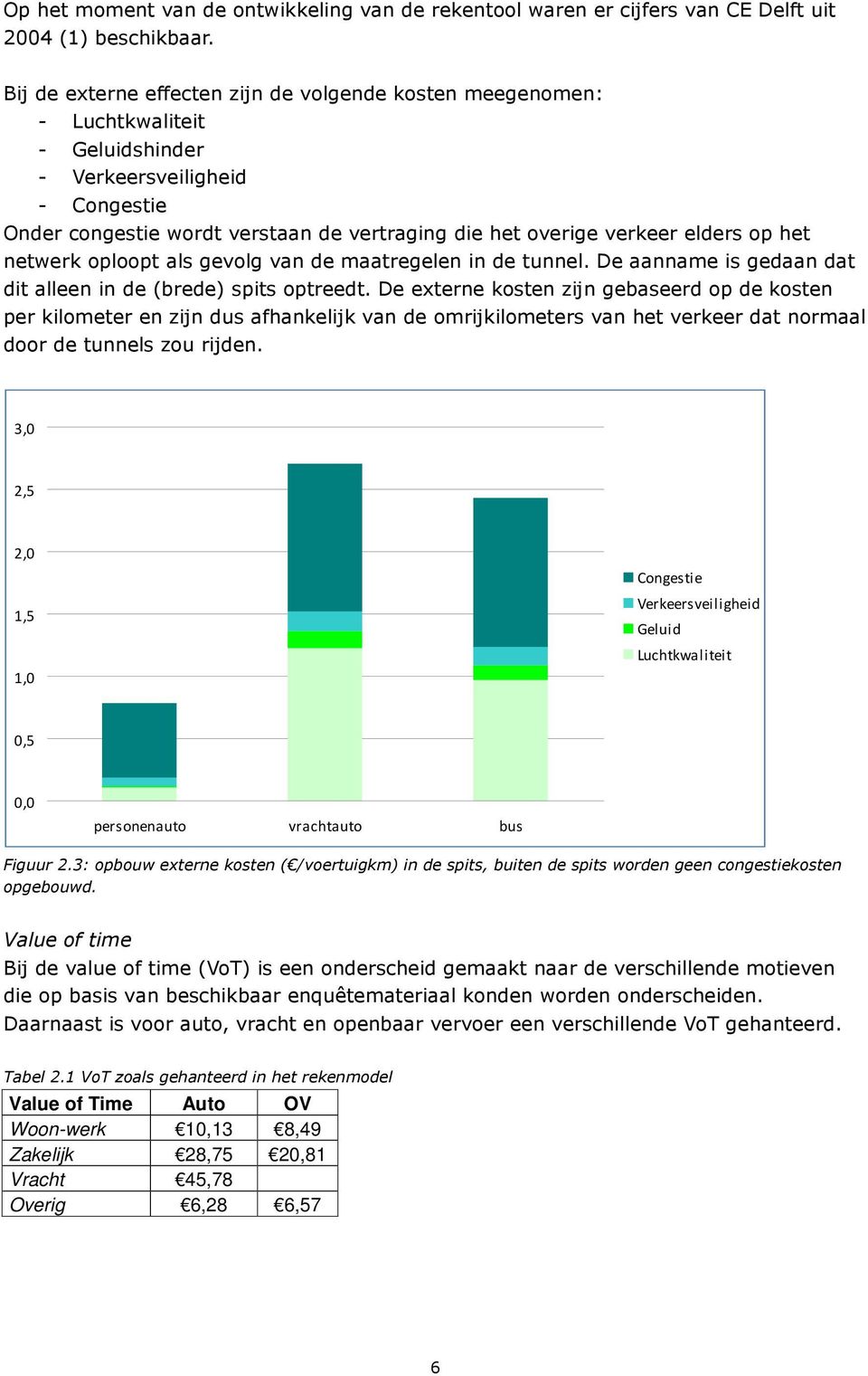 elders op het netwerk oploopt als gevolg van de maatregelen in de tunnel. De aanname is gedaan dat dit alleen in de (brede) spits optreedt.