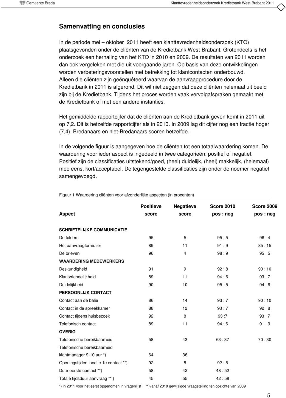 Op basis van deze ontwikkelingen worden verbeteringsvoorstellen met betrekking tot klantcontacten onderbouwd.