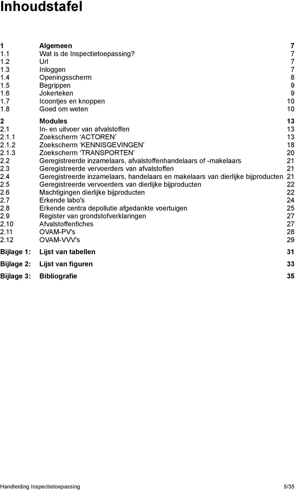 12 Modules In- en uitvoer van afvalstoffen Zoekscherm ACTOREN Zoekscherm KENNISGEVINGEN Zoekscherm TRANSPORTEN Geregistreerde inzamelaars, afvalstoffenhandelaars of -makelaars Geregistreerde