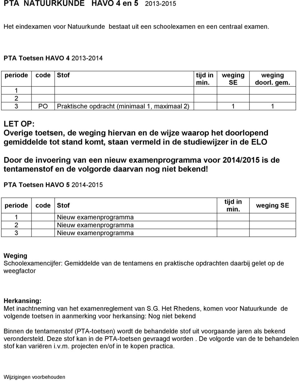 tentamenstof en de volgorde daarvan nog niet bekend!