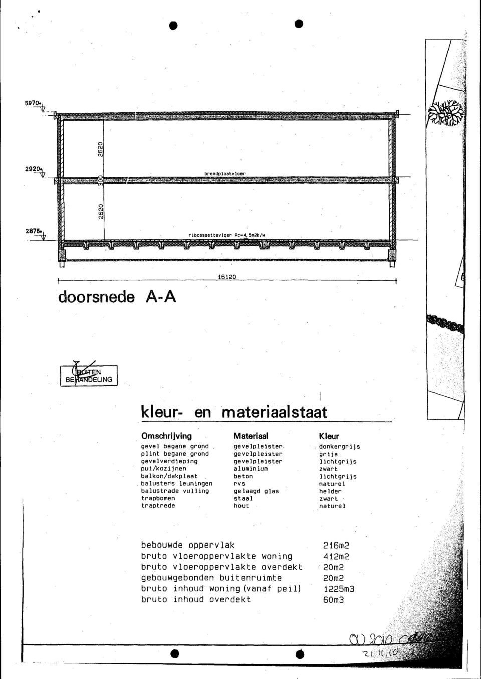 leuningen balustrade vulling trapbomen traptrede Materiaal gevelpleister.