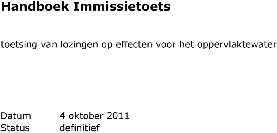 effecten voor het